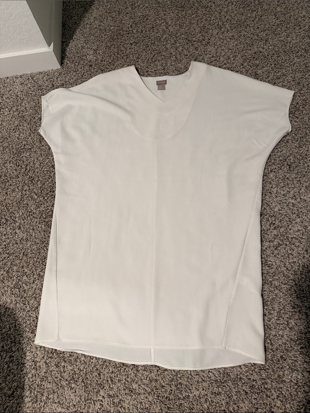 V-Neck Short Sleeve Tunic Dress